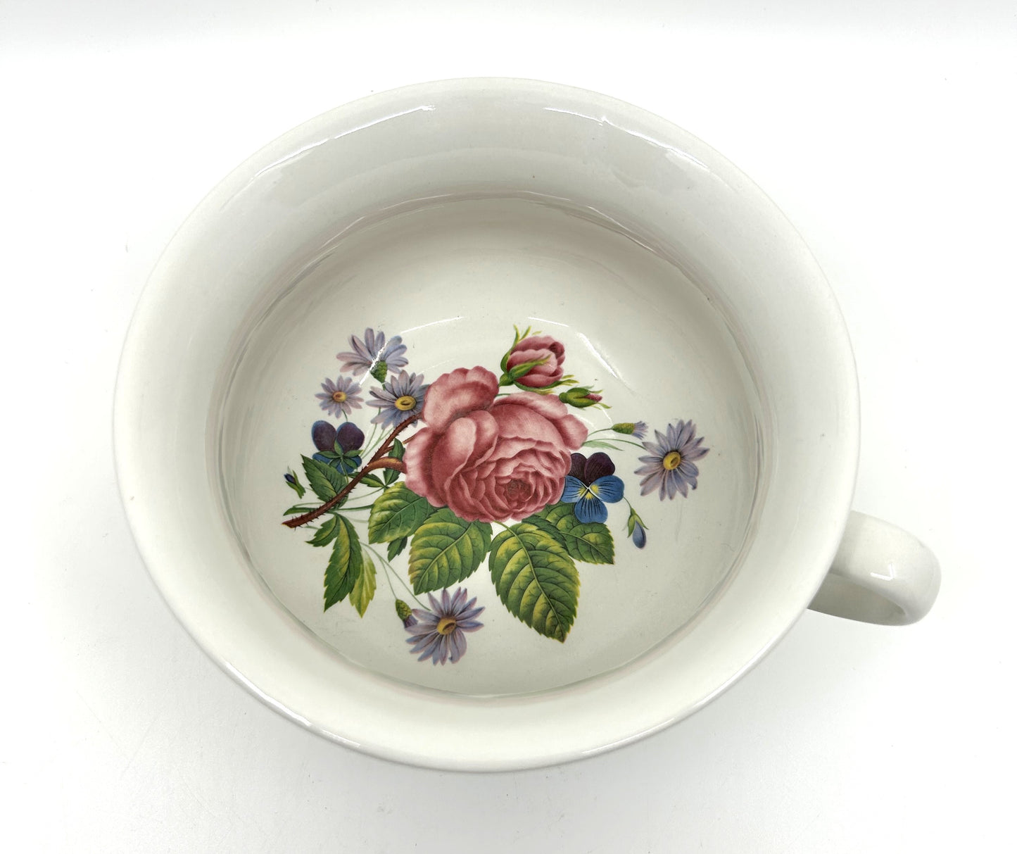 Port Meirion Stoke on Trent Floral Single Handled Chamber Pot / Planter