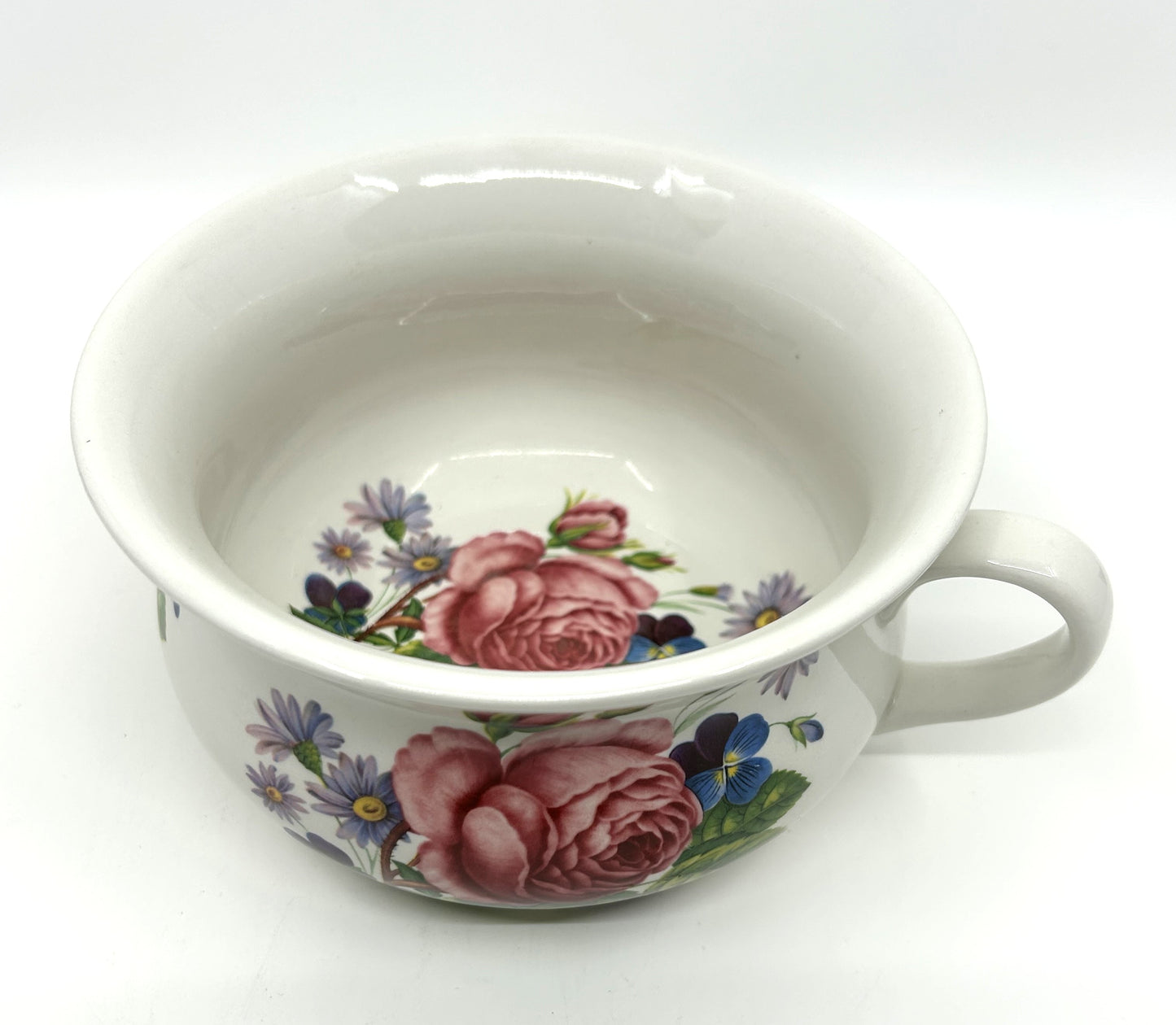 Port Meirion Stoke on Trent Floral Single Handled Chamber Pot / Planter