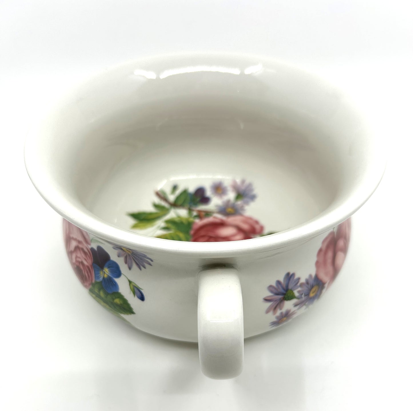 Port Meirion Stoke on Trent Floral Single Handled Chamber Pot / Planter