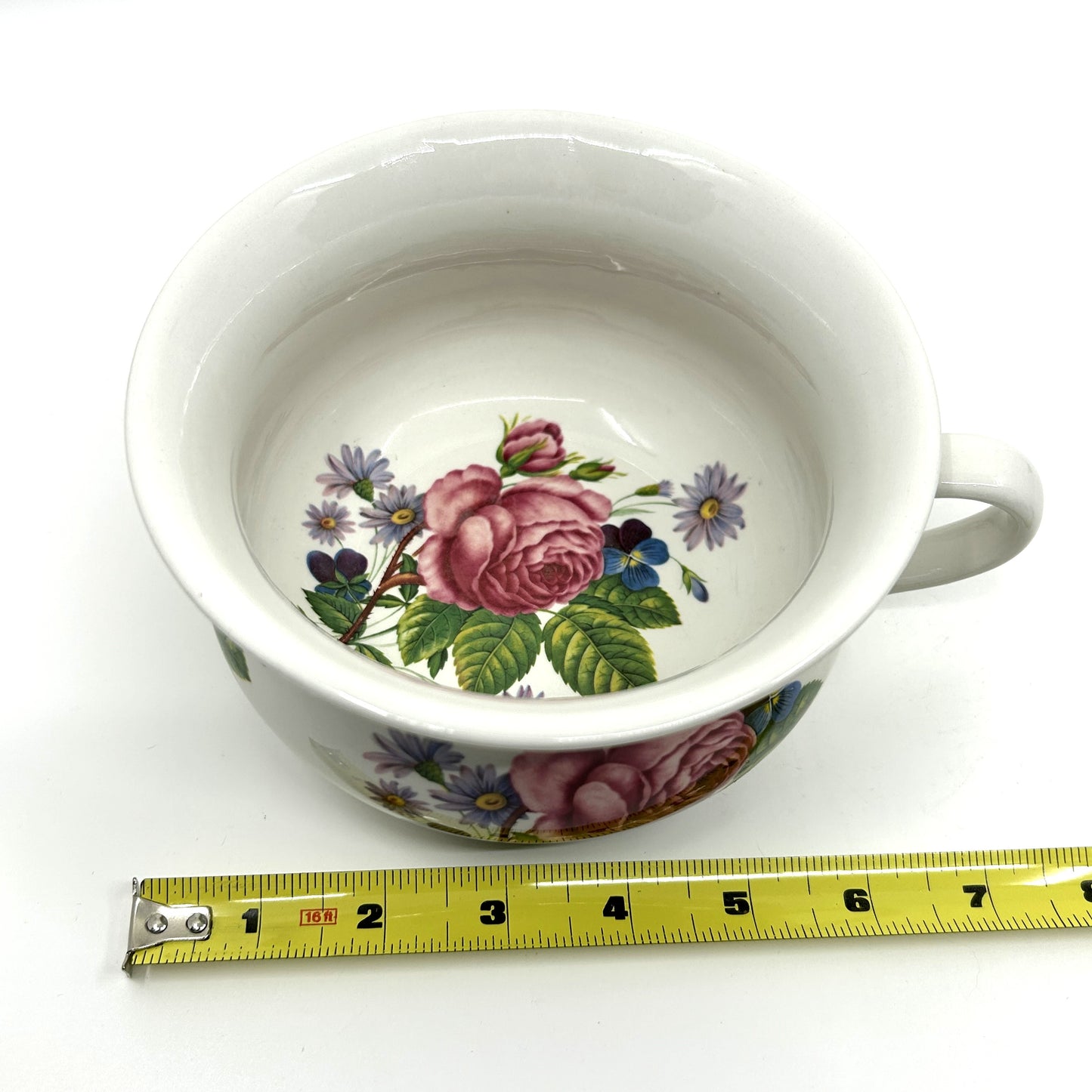 Port Meirion Stoke on Trent Floral Single Handled Chamber Pot / Planter