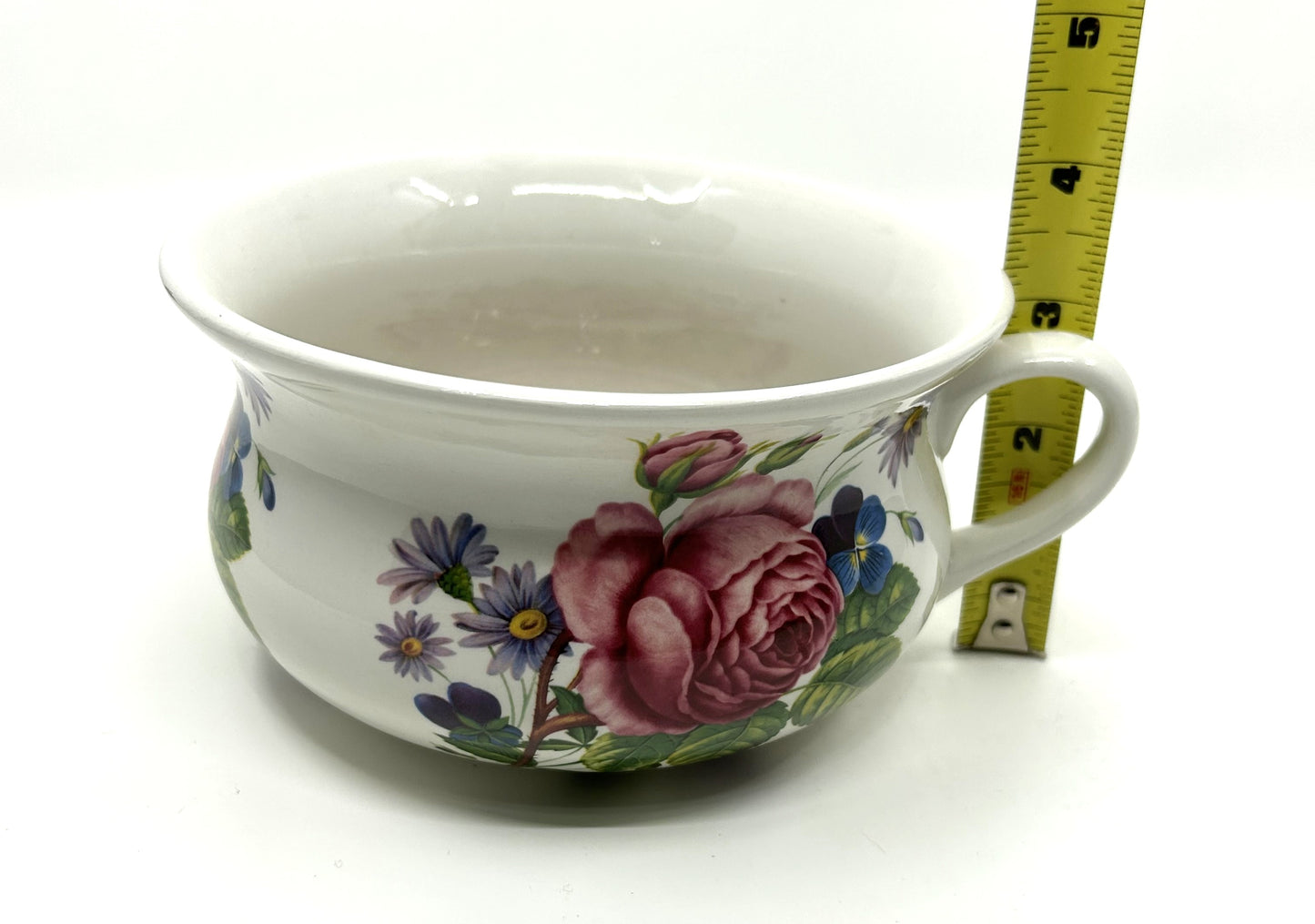 Port Meirion Stoke on Trent Floral Single Handled Chamber Pot / Planter