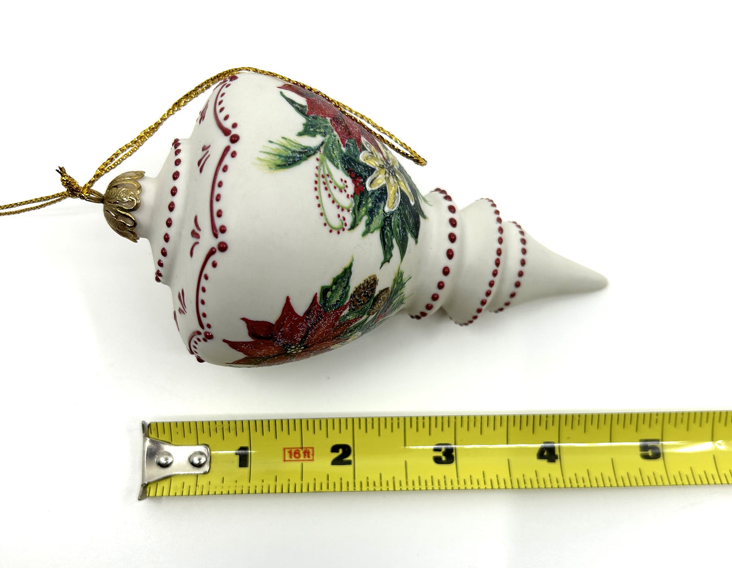 Vintage Rhyn Rivet Porcelain Hand Painted Finial Accent Ornaments - Set of 2