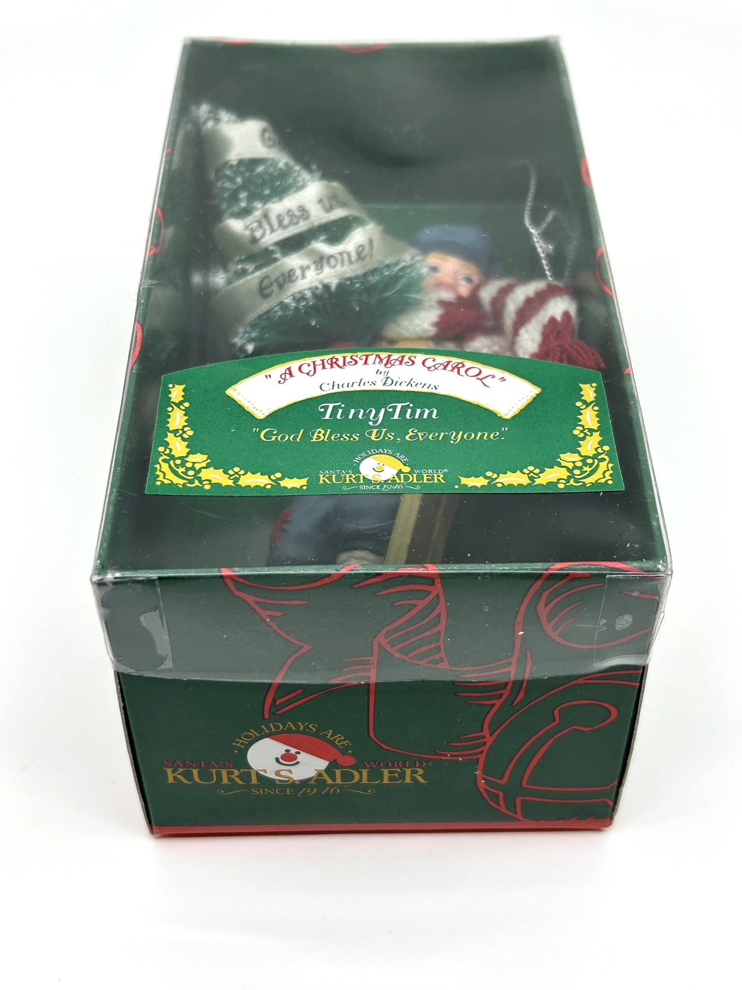 Kurt Adler "Tiny Tim God Bless Us, Everyone" Charles Dickens Ornament - NIB