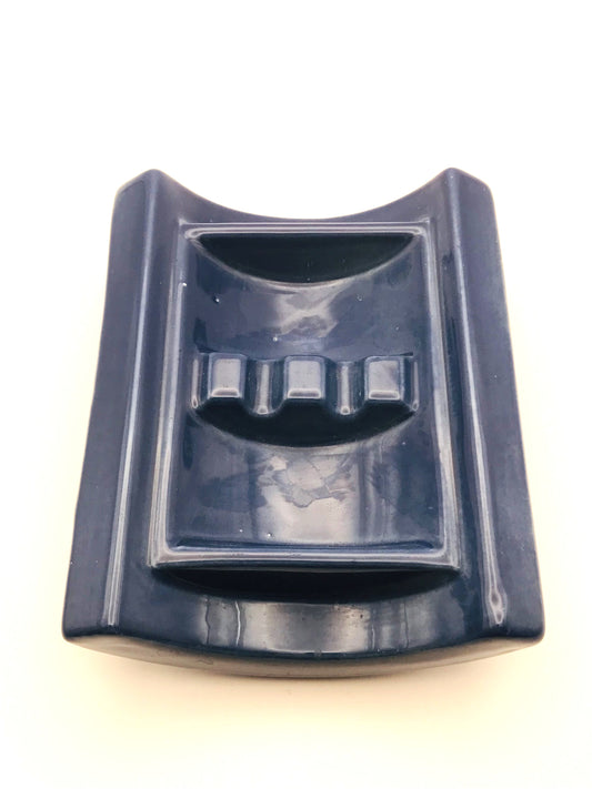 Vintage MCM Canada Ceramics Navy Blue Personal Use Ashtray