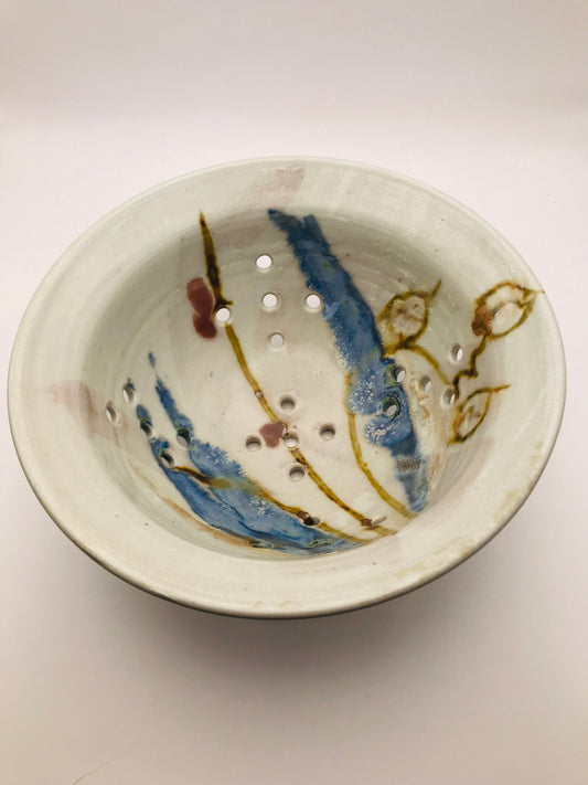 Artisan Clarksville Pottery One of a Kind Fruit Colander Strainer