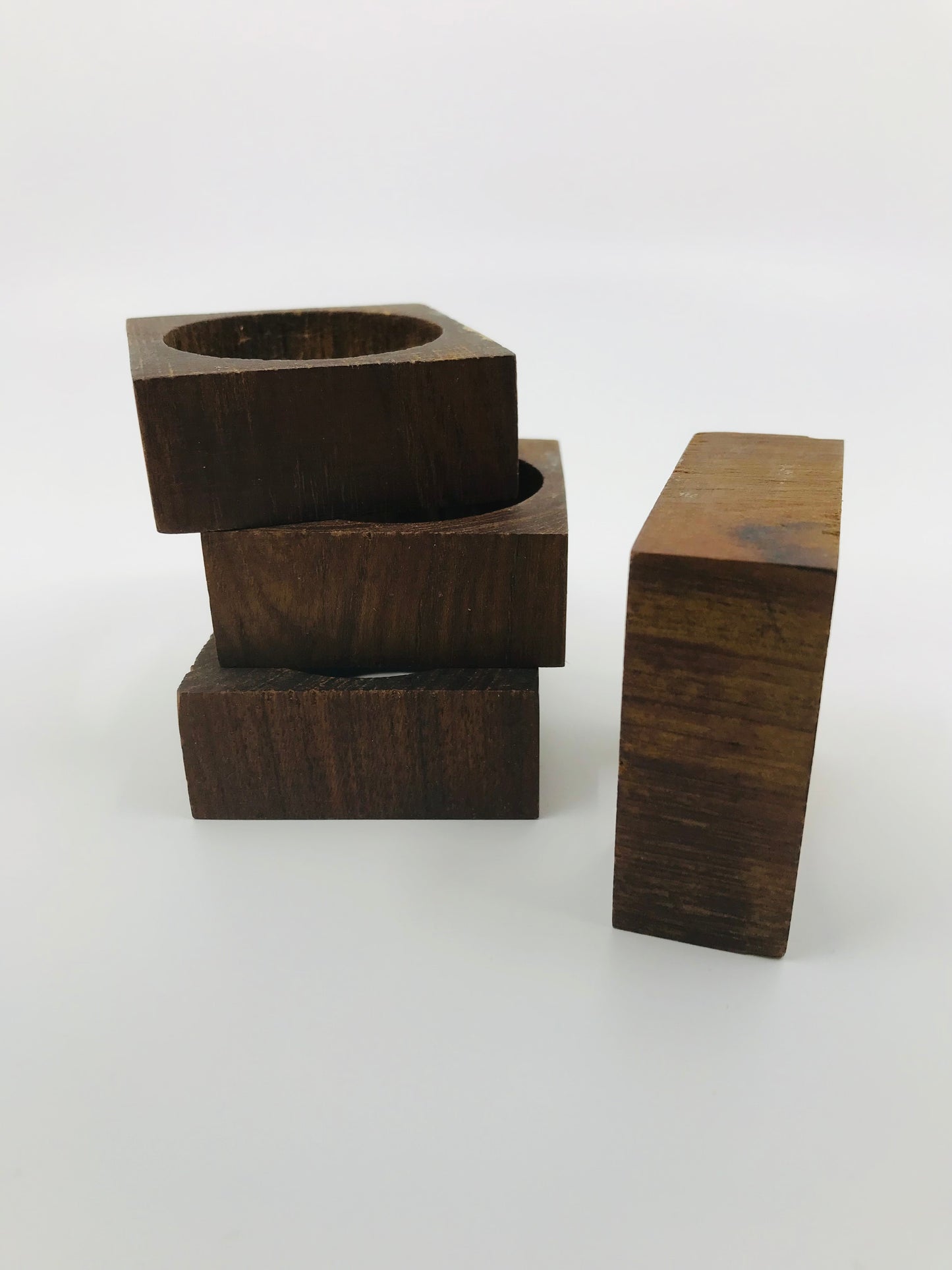 MCM Vintage Wooden Napkin Ring Holders Sets (LOT - 3 Styles)