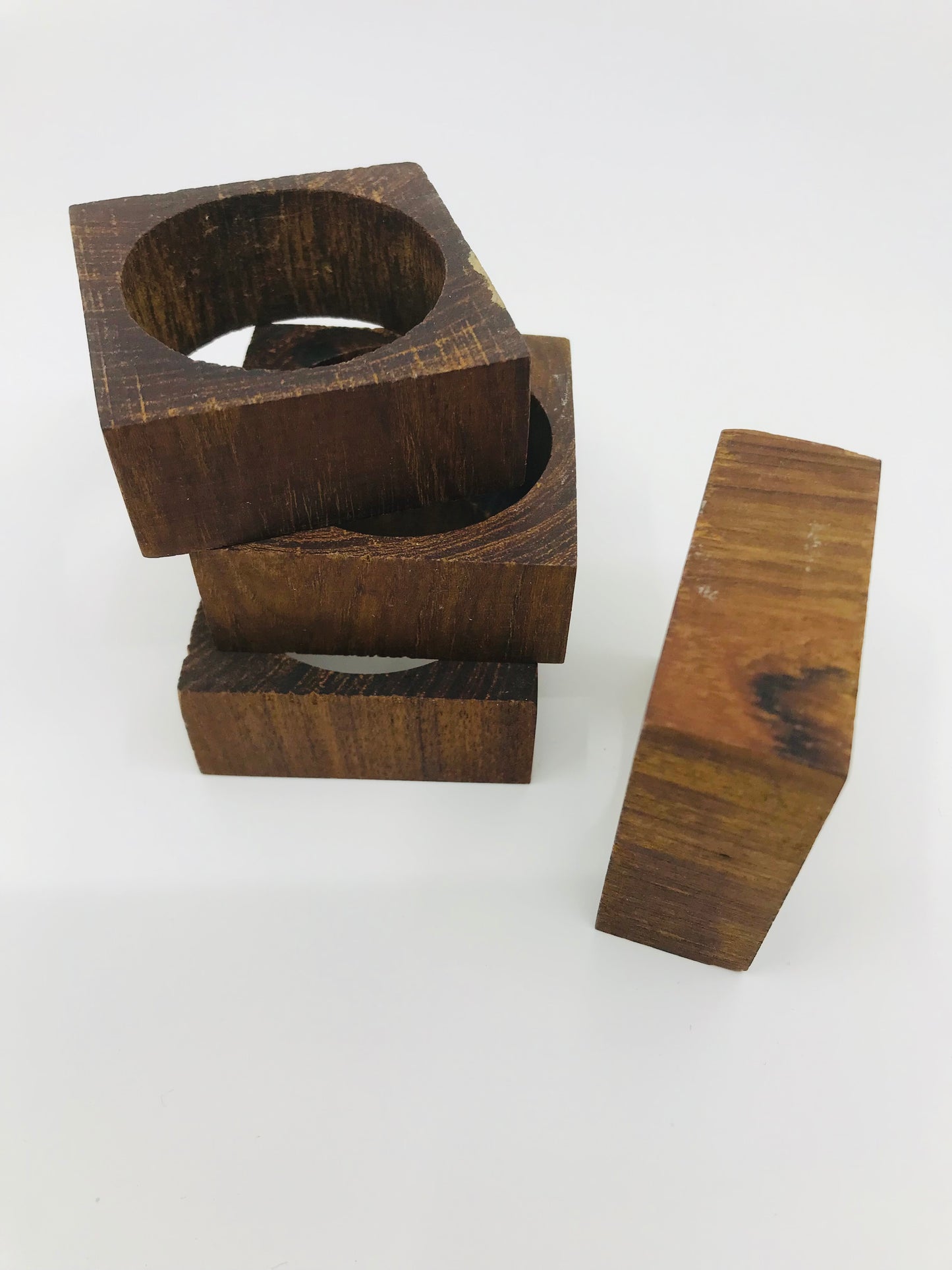MCM Vintage Wooden Napkin Ring Holders Sets (LOT - 3 Styles)