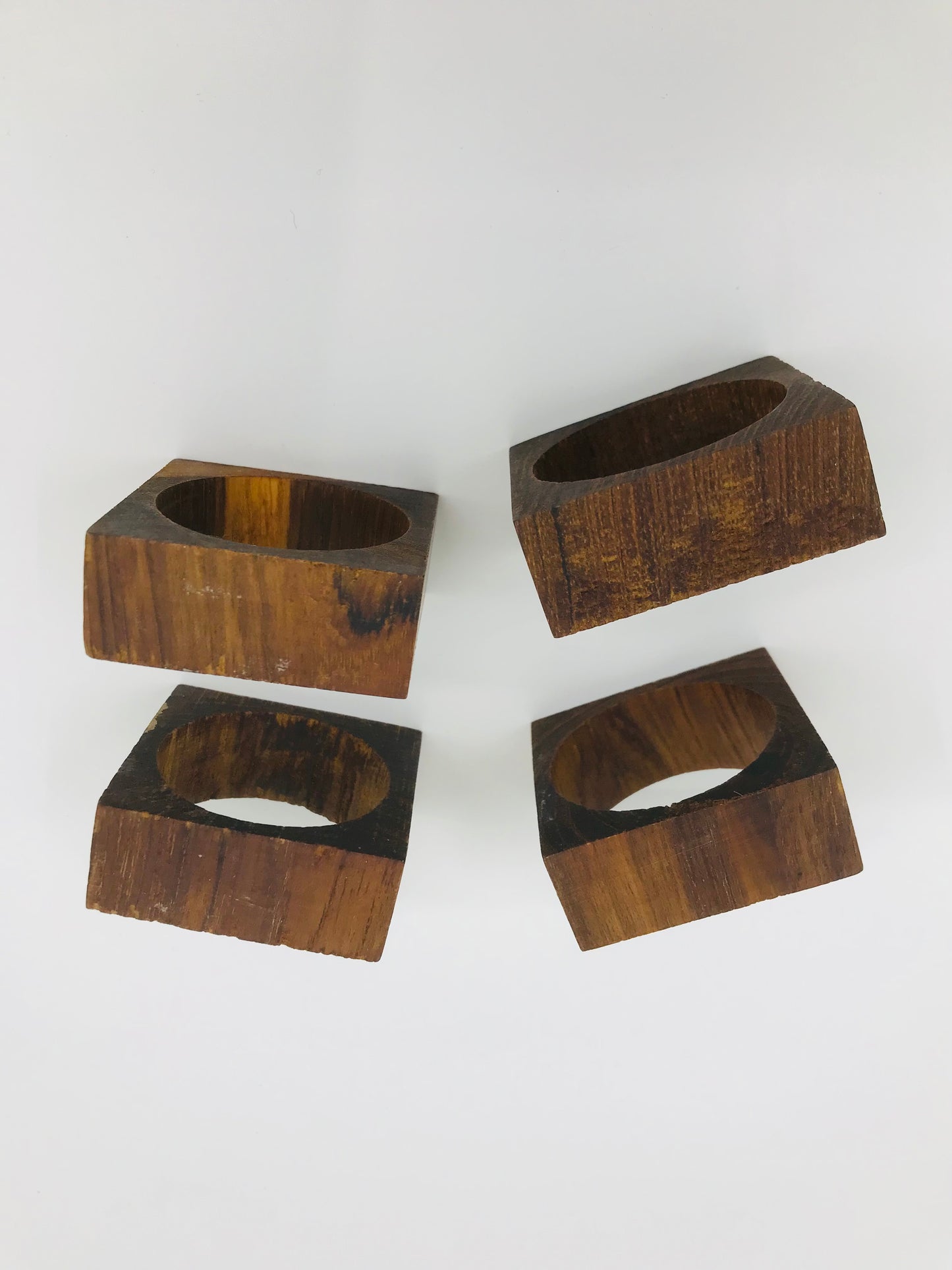 MCM Vintage Wooden Napkin Ring Holders Sets (LOT - 3 Styles)