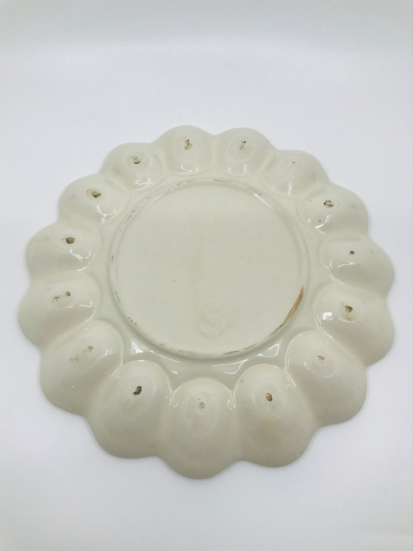Vintage Red Rooster Magolica Ceramic Deviled Egg Platter