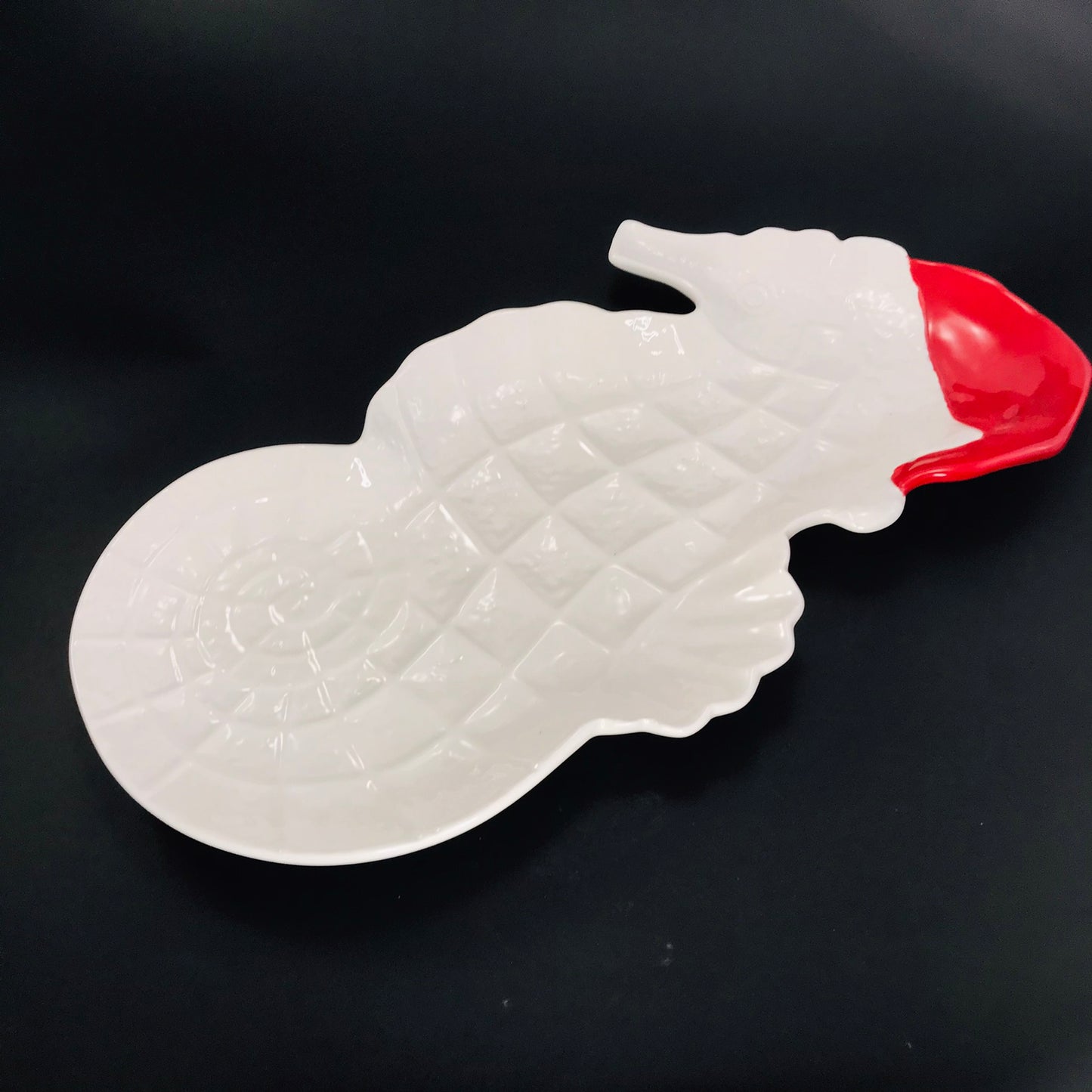 Pier 1 Beach Christmas Seahorse with Santa Hat Platter - RETIRED