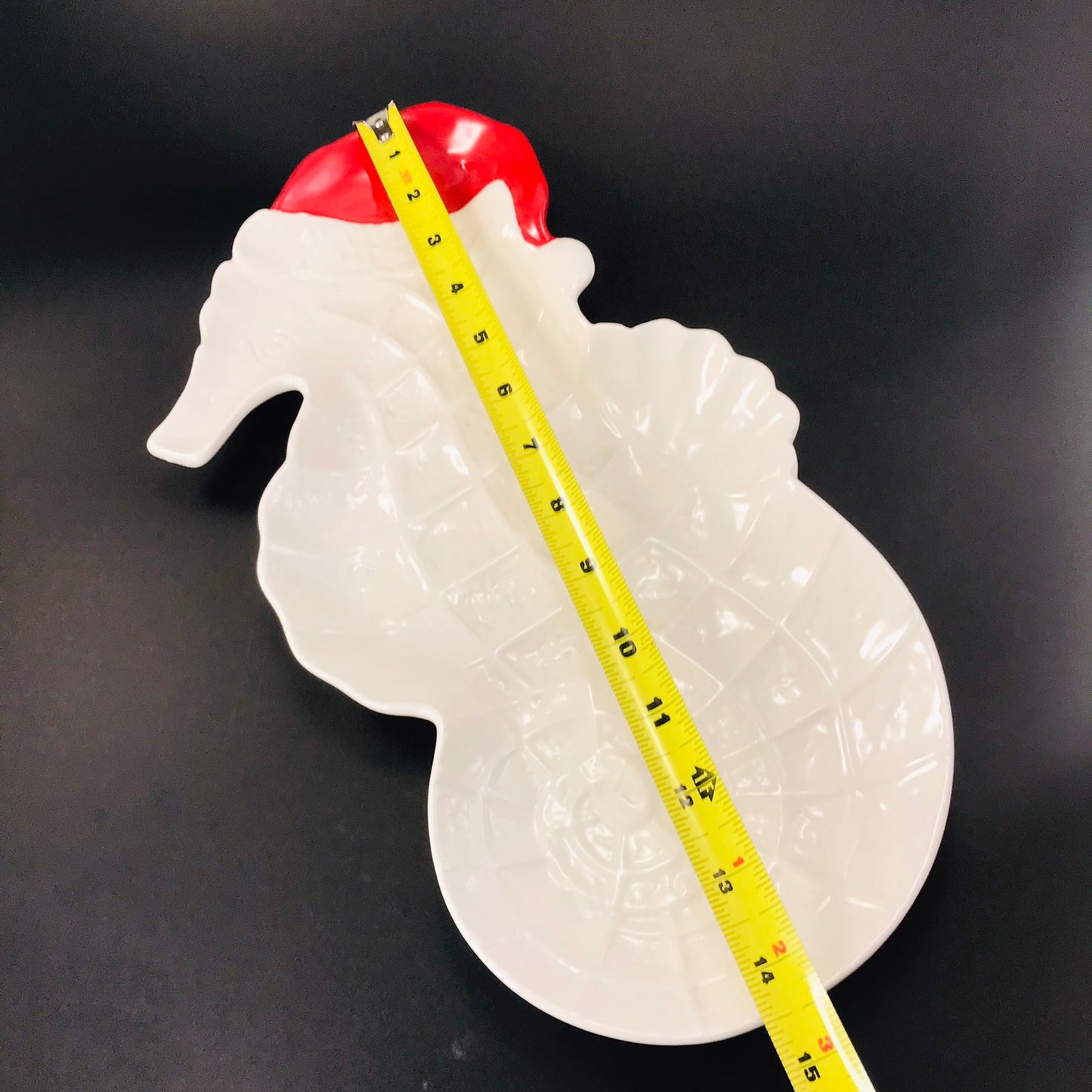Pier 1 Beach Christmas Seahorse with Santa Hat Platter - RETIRED