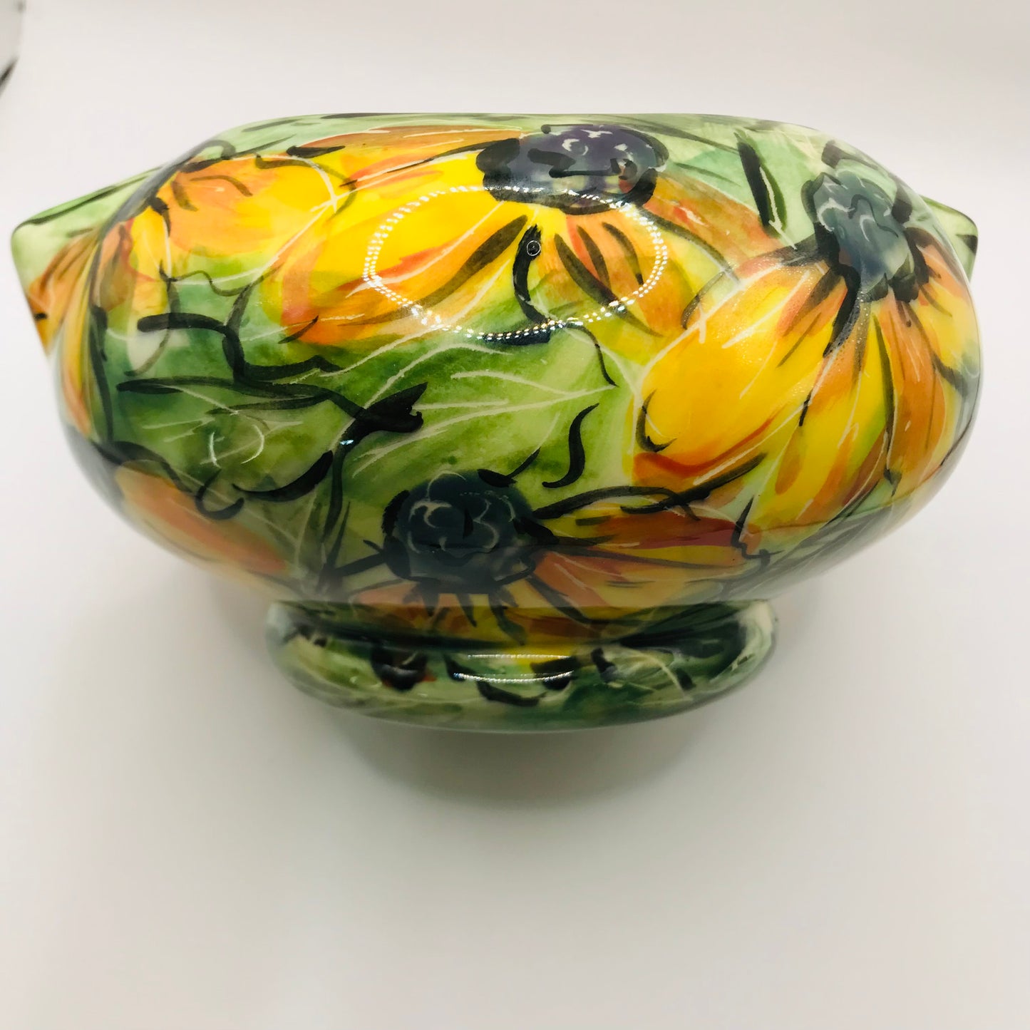 Patricia Golding Paquin Big Face and Sunflowers Self-Watering Planter